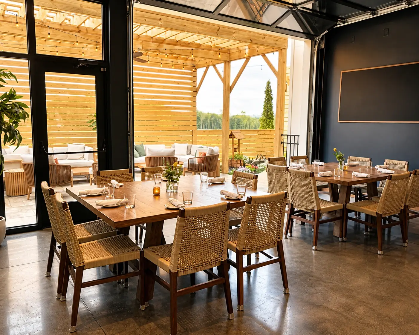 YAVA Kitchen & Brewhouse dining area